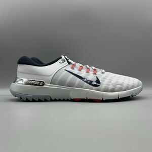 Nike Free Golf Mens Size 9 Pure Platinum Armory Navy Wolf Grey Chrome FZ8795-001